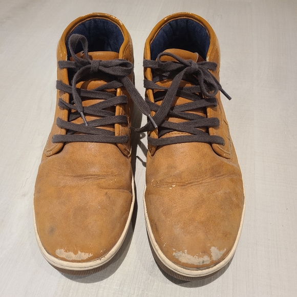 2/$20 Men's Aldo Brown Leather Ankle High Tie Boots Size 10 - Picture 6 of 9